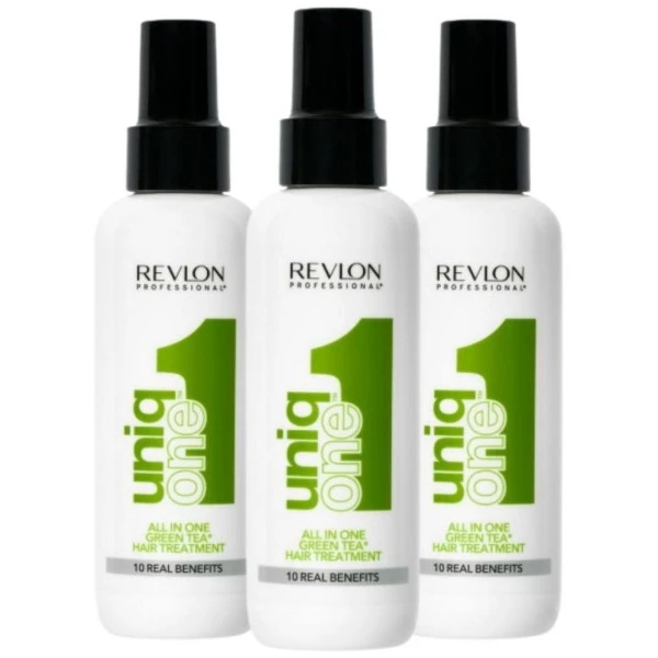 3 Sprays 10-en-1 Thé Vert UniqOne Revlon 150ML 3 3 Sprays 10-en-1 Thé Vert UniqOne Revlon 150ML