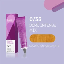Coloration Permanente 0/33 Doré Intense Mix Kadus 60ML -Hair Care Soldes coloration permanente 033 dore intense mix kadus 60ml 2