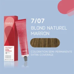 Coloration Semi-permanente Extra Coverage 7/07 Blond Naturel Marron Kadus 60ML -Hair Care Soldes coloration semi permanente extra coverage 707 blond naturel marron kadus 60ml 2