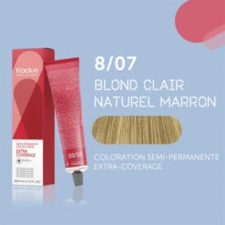Coloration Semi-permanente Extra Coverage 8/07 Blond Clair Naturel Marron Kadus 60ML -Hair Care Soldes coloration semi permanente extra coverage 807 blond clair naturel marron kadus 60ml 2