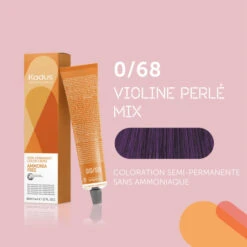 Coloration Semi-permanente Sans Ammoniaque 0/68 Violine Perlé Mix Kadus 60ML -Hair Care Soldes coloration semi permanente sans ammoniaque 068 violine perle mix kadus 60ml 2