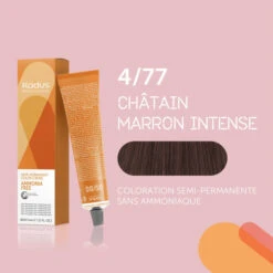 Coloration Semi-permanente Sans Ammoniaque 4/77 Châtain Marron Intense Kadus 60ML -Hair Care Soldes coloration semi permanente sans ammoniaque 477 chatain marron intense kadus 60ml 2