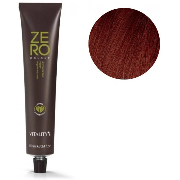 Coloration Zero N°5/64 Châtain Clair Rouge Cuivré Vitality's 100ML 3 Coloration Zero N°5/64 Châtain Clair Rouge Cuivré Vitality's 100ML