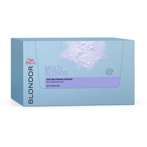 Pack De 12 Sachets De Poudre Décolorante Multiblonde Powder Blond Wella 4 Pack De 12 Sachets De Poudre Décolorante Multiblonde Powder Blond Wella – Image 2