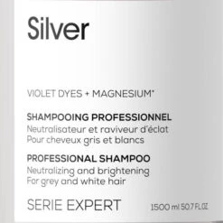 Shampooing Silver L'Oréal Professionnel 1,5L -Hair Care Soldes shampooing silver l oreal professionnel 15l 4