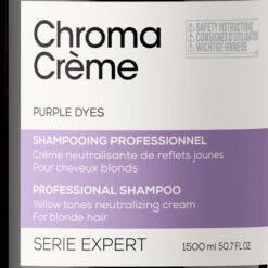 Shampooing Violet Chroma Crème L'Oréal Professionnel 1,5L -Hair Care Soldes shampooing violet chroma creme l oreal professionnel 15l 7